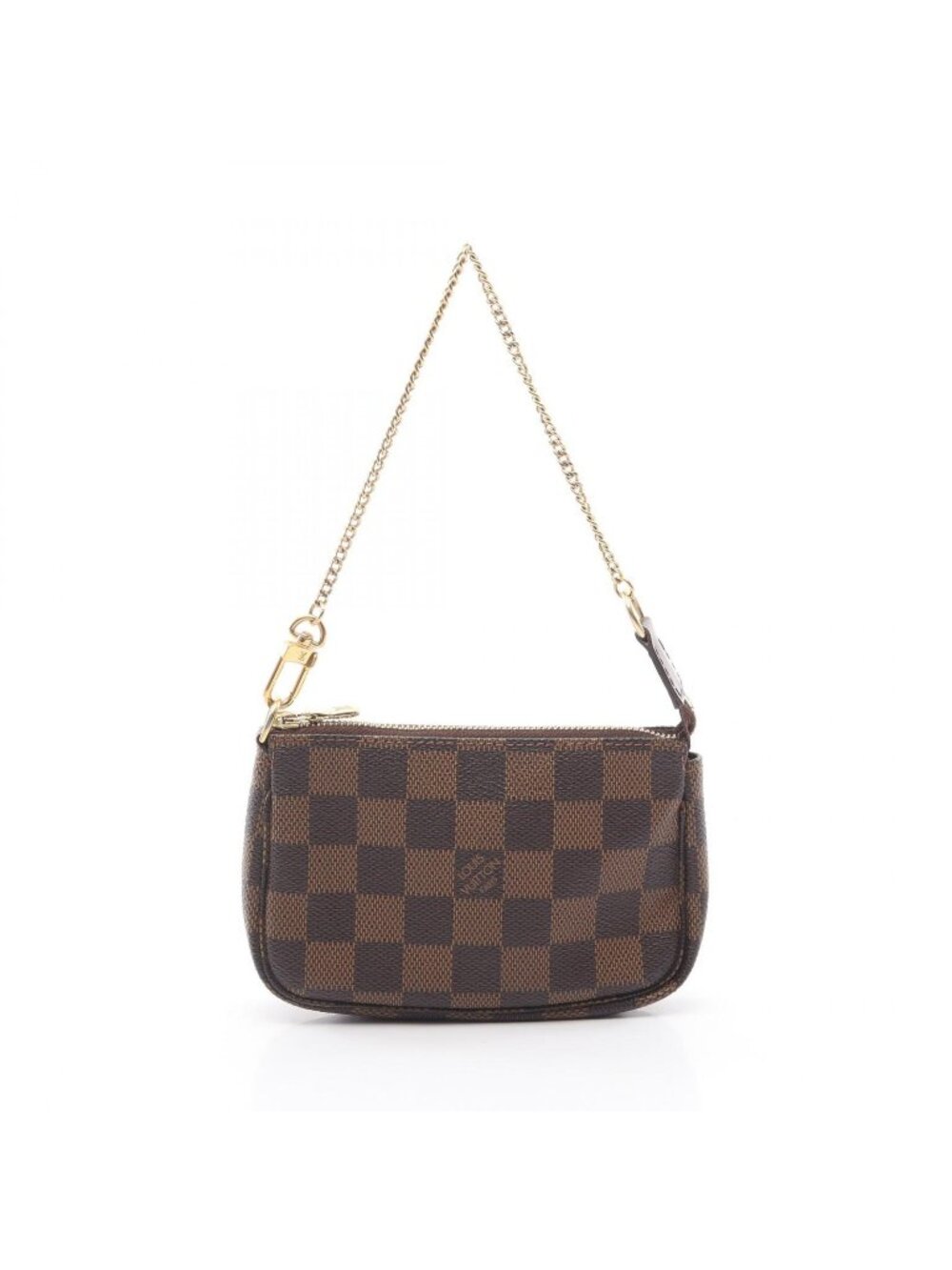 Louis Vuitton Handbag Mini Pochette Accessoires Damier Ebene Leather